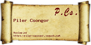 Piler Csongor névjegykártya